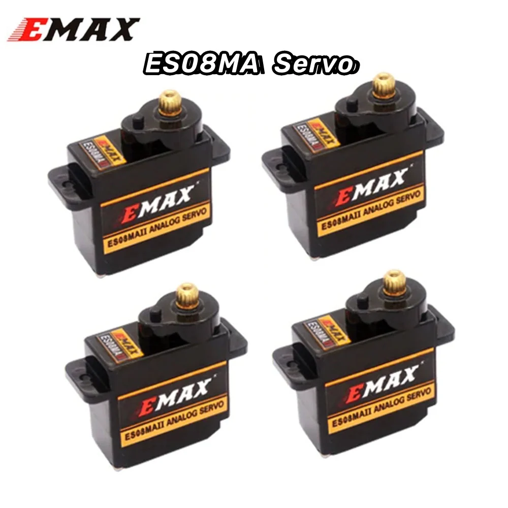 

4PCS EMAX ES08MA ES08MAII 12g Mini Metal Gear Analog Servo for RC Toy Car Boat Helicopter Airplane RC Robot Replacement Parts