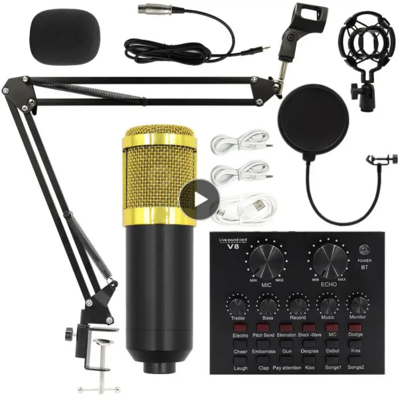 

Профессиональный конденсаторный микрофон, Студийный микрофон для записи звука, для компьютера, KTV, трансляций, геймеров, караоке
