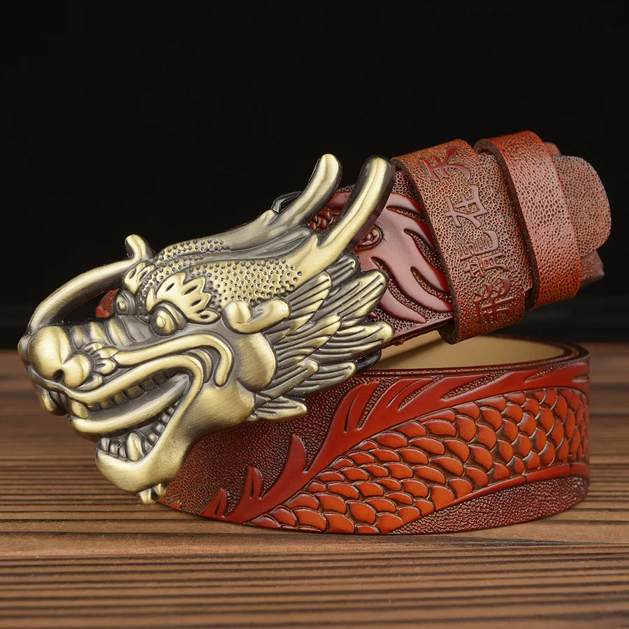 Domineering Feilong Men Leather Belt Fashion Smooth Buckle Cowhide LHigh Quality Printing Men Belt
Domineering Feilong Men Leather Belt Fashion Smooth Buckle Cowhide LHigh Quality Printing Men Belt