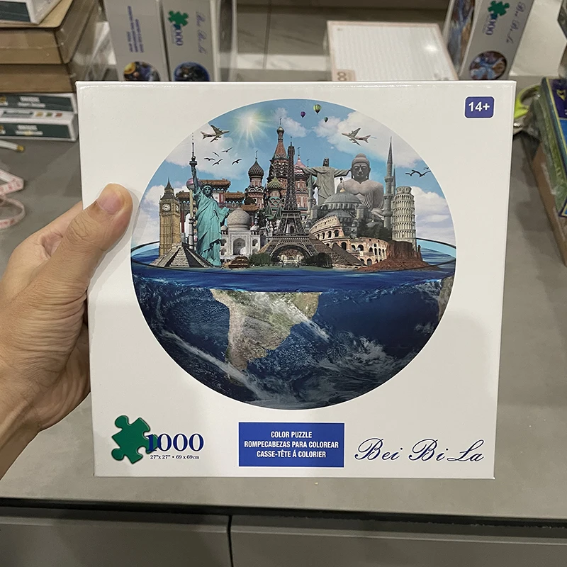 New Round Puzzle 1000 Pieces Circle Landscape Animal Design Jigsaw Cheap Puzzle Wholesale Fidget Toy Table Game Gift for Friends
New Round Puzzle 1000 Pieces Circle Landscape Animal Design Jigsaw Cheap Puzzle Wholesale Fidget Toy Table Game Gift for Friends