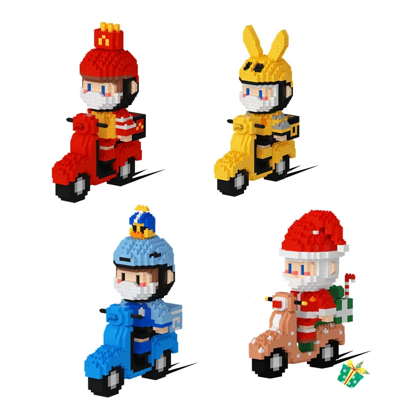 Kawaii Food Delivery Drivers Micro Building Blocks McDonald Santa Claus With Motor Assembled Mini Bricks Figure Toy For Kid
Kawaii Food Delivery Drivers Micro Building Blocks McDonald Santa Claus With Motor Assembled Mini Bricks Figure Toy For Kid