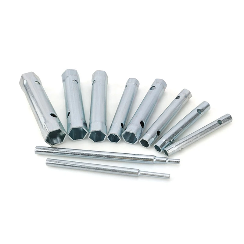 10PCS Double-Headed Wrench Socket Plumber's Back Nut Spark Plug Wrench Set Silver
10PCS Double-Headed Wrench Socket Plumber's Back Nut Spark Plug Wrench Set Silver