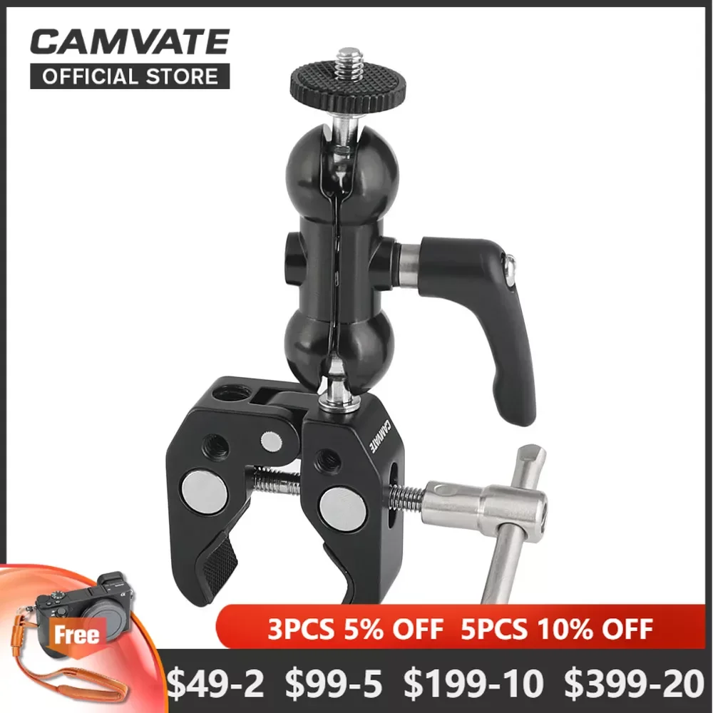 Универсальная двойная шаровая Головка CAMVATE, волшебный рычаг, зажим с шаровой головкой 1/4 дюйма, Резьбовое крепление с нижним супер захватом ...
Универсальная двойная шаровая Головка CAMVATE, волшебный рычаг, зажим с шаровой головкой 1/4 дюйма, Резьбовое крепление с нижним супер захватом ...