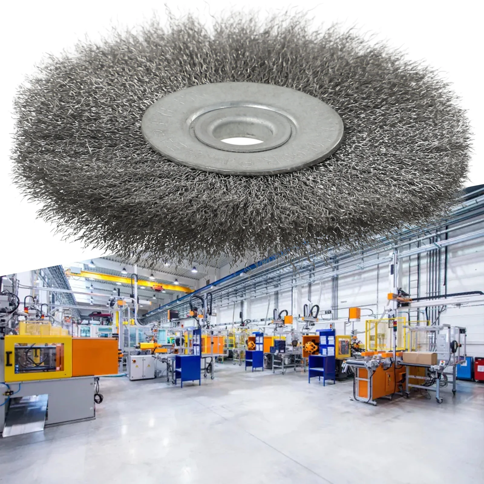 100mm Flat Steel Wire Wheel Brush 0.15mm Stainless Steel Polishing Brush For Grinder Polishing Metal Derust Wood Deburring
100mm Flat Steel Wire Wheel Brush 0.15mm Stainless Steel Polishing Brush For Grinder Polishing Metal Derust Wood Deburring