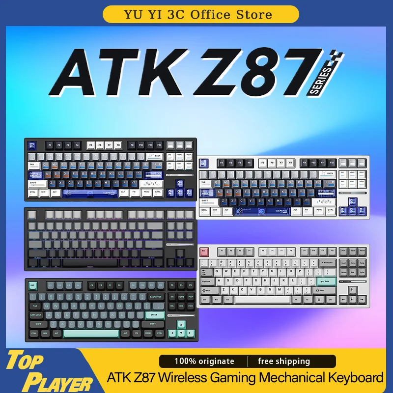 ATK Z87 Механическая игровая клавиатура горячая Распродажа 2,4g BT три режима Беспроводная прокладка алюминиевая верхняя RGB боковая Выгравированная клавиатура
ATK Z87 Механическая игровая клавиатура горячая Распродажа 2,4g BT три режима Беспроводная прокладка алюминиевая верхняя RGB боковая Выгравированная клавиатура