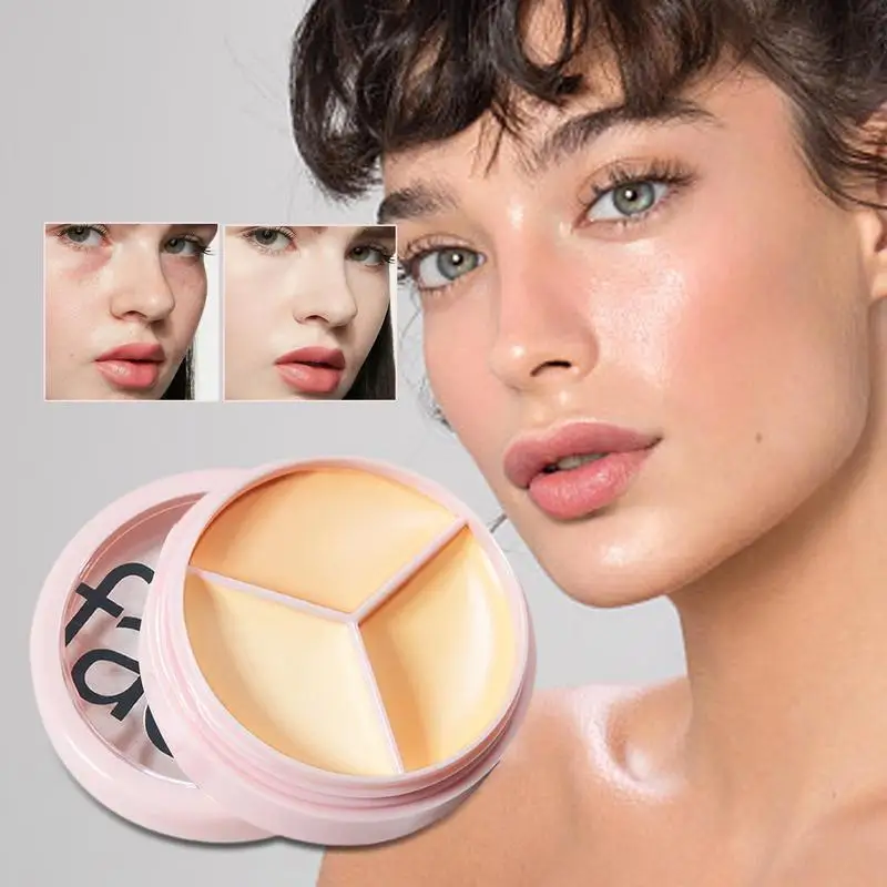 

Tri-Color Concealer Palette Of Covers Acnes Marks Dark Circles Contouring Concealer Palette Color Correcting Concealer