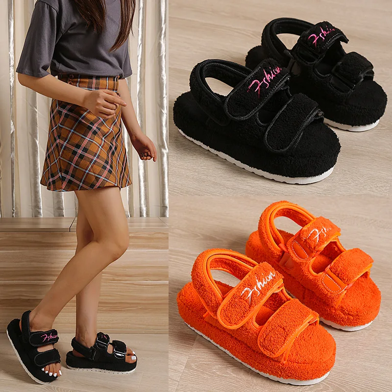 2022 Women Sandals Luxury one-word Thick-soled Warm Furry Women's Shoes Embossed Cotton Drag Outdoor All-match Casual Sandals
2022 Women Sandals Luxury one-word Thick-soled Warm Furry Women's Shoes Embossed Cotton Drag Outdoor All-match Casual Sandals