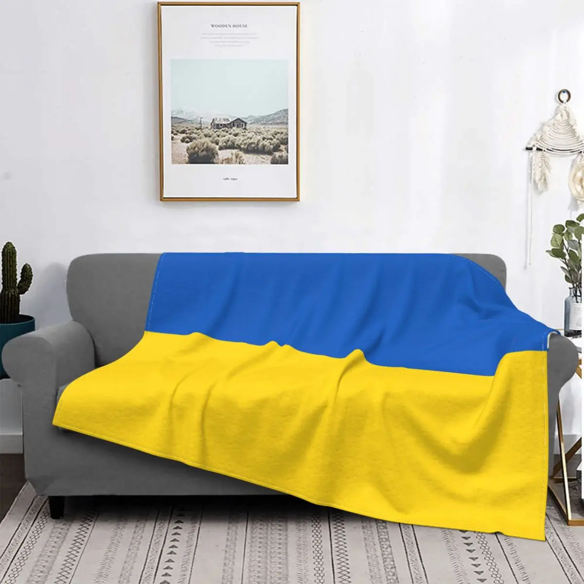 

Flag Of Ukraine Ukrainian Blankets Flannel Printed Multi-function Ultra-Soft Throw Blankets for Bedding Car Quilt