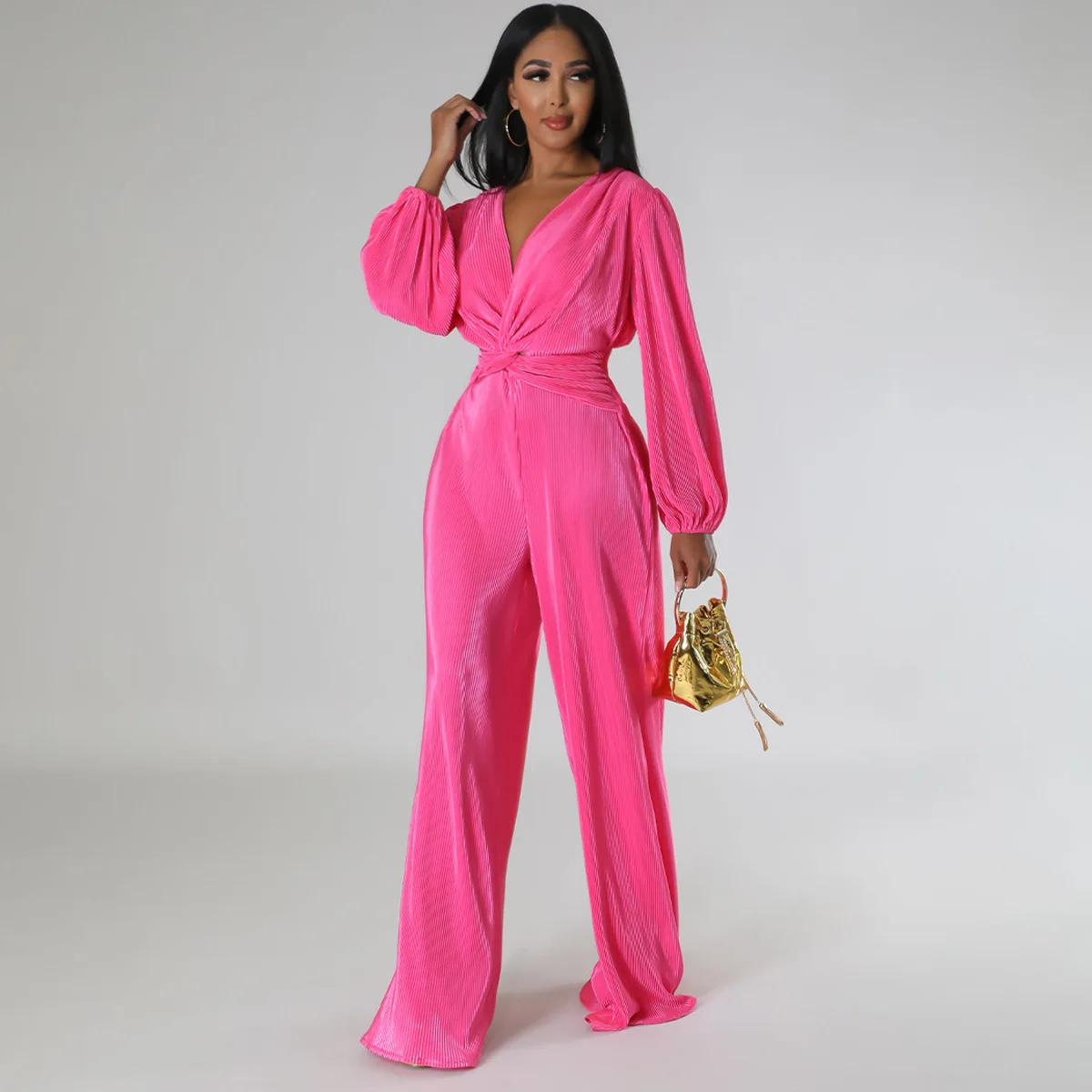 Casual Sexy Deep V-Neck Long Sleeve Pleated Party Jumpsuit Women 2023 Elegant Office Solid Wide Leg Straight Romper Playsuit
Casual Sexy Deep V-Neck Long Sleeve Pleated Party Jumpsuit Women 2023 Elegant Office Solid Wide Leg Straight Romper Playsuit