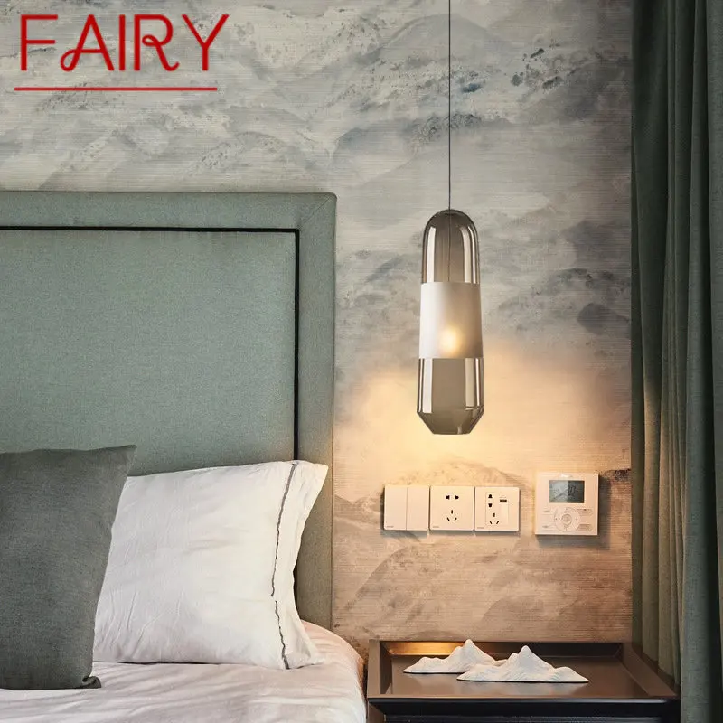 

FAIRY Nordic Glass Pendant Chandelier Lamps LED Modern Creative Hanging Lights for Home Dining Bedroom Bedside Decor Fixtures