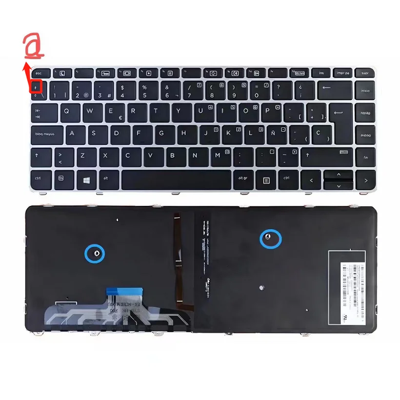 New Spanish Laptop Keyboard For HP EliteBook Folio 1040 G3 Backlit SP Silver Frame
New Spanish Laptop Keyboard For HP EliteBook Folio 1040 G3 Backlit SP Silver Frame
