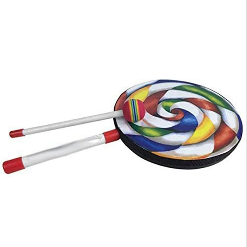2Pcs 8Inch Lollipop Shape Drum With Mallet Rainbow Music Rhythm Instruments Kids Baby Children Playing Toy
2Pcs 8Inch Lollipop Shape Drum With Mallet Rainbow Music Rhythm Instruments Kids Baby Children Playing Toy