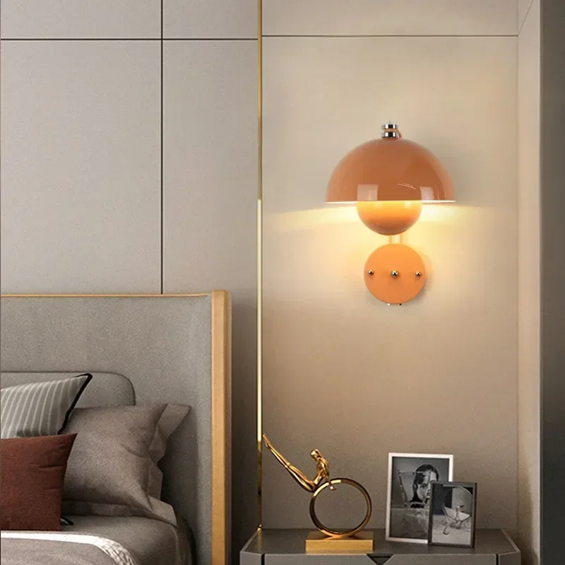

Настенный светильник в скандинавском стиле, лампа в виде грибов для гостиной, спальни, прикроватного столика, коридора, кабинета, ресторана, декоративное освещение для помещений