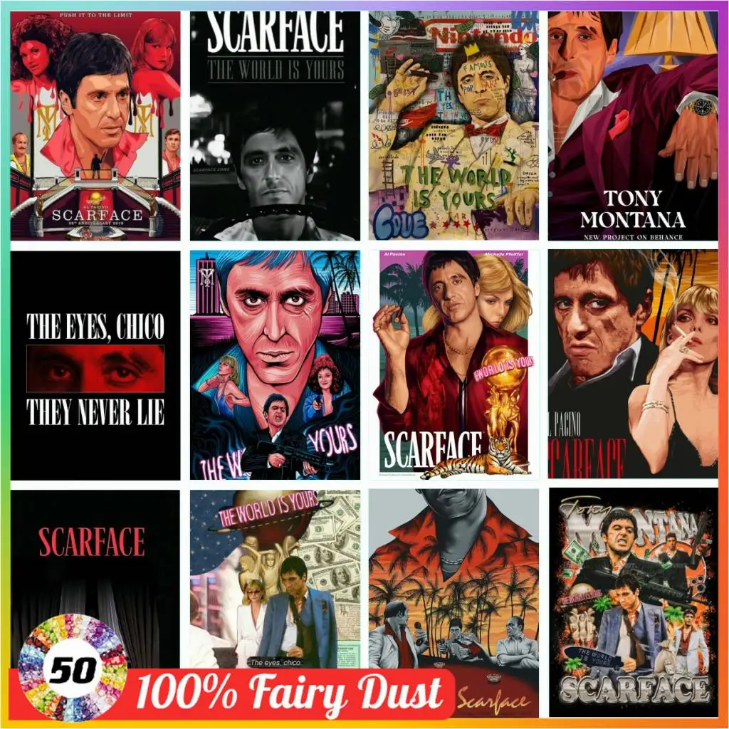 Vintage Scarface Tony Montana Movie Embroidery Square Drill Fairy Dust Diamond Painting Stitch 5d Mosaic Art Kids Big Size Large
Vintage Scarface Tony Montana Movie Embroidery Square Drill Fairy Dust Diamond Painting Stitch 5d Mosaic Art Kids Big Size Large