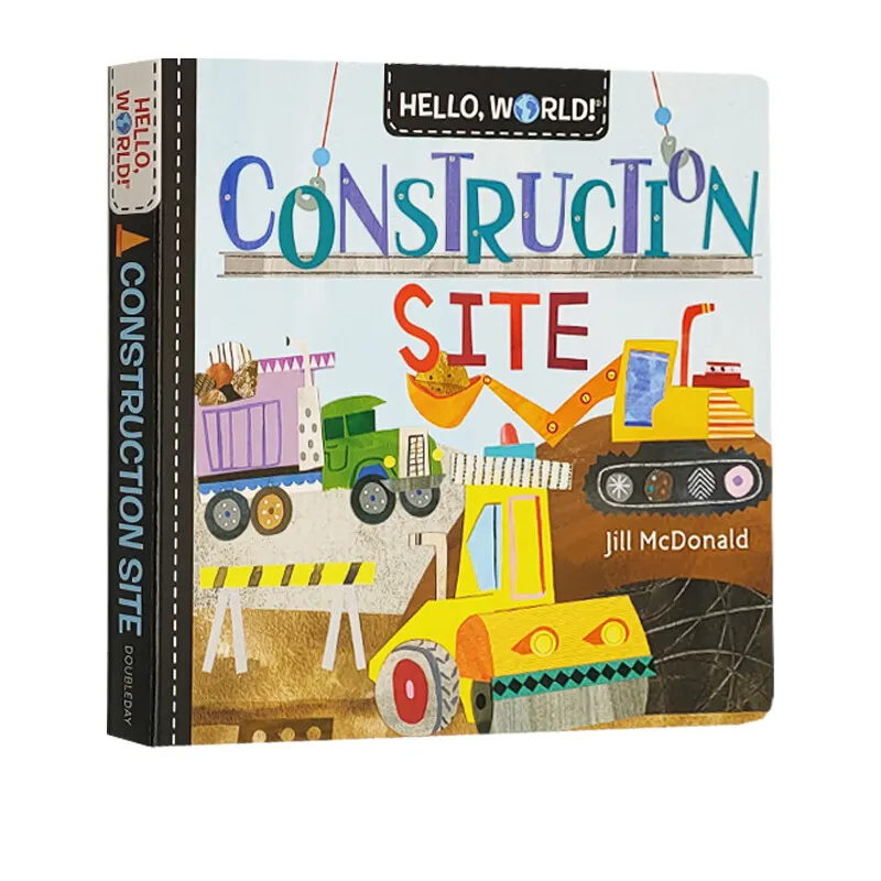 

Milu Original English Hello World Construction Site Board Book Toddler Popular Science Encyclopedia Picture Children's STEM