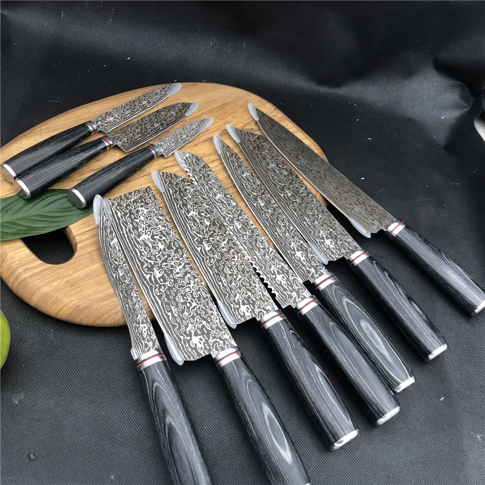 2022New Kitchen Knives Stainless Steel 1-10PCS Set 7CR17 440C Laser Damascus Japanese Santoku Cleaver Slicing Utility Chef Knife
2022New Kitchen Knives Stainless Steel 1-10PCS Set 7CR17 440C Laser Damascus Japanese Santoku Cleaver Slicing Utility Chef Knife