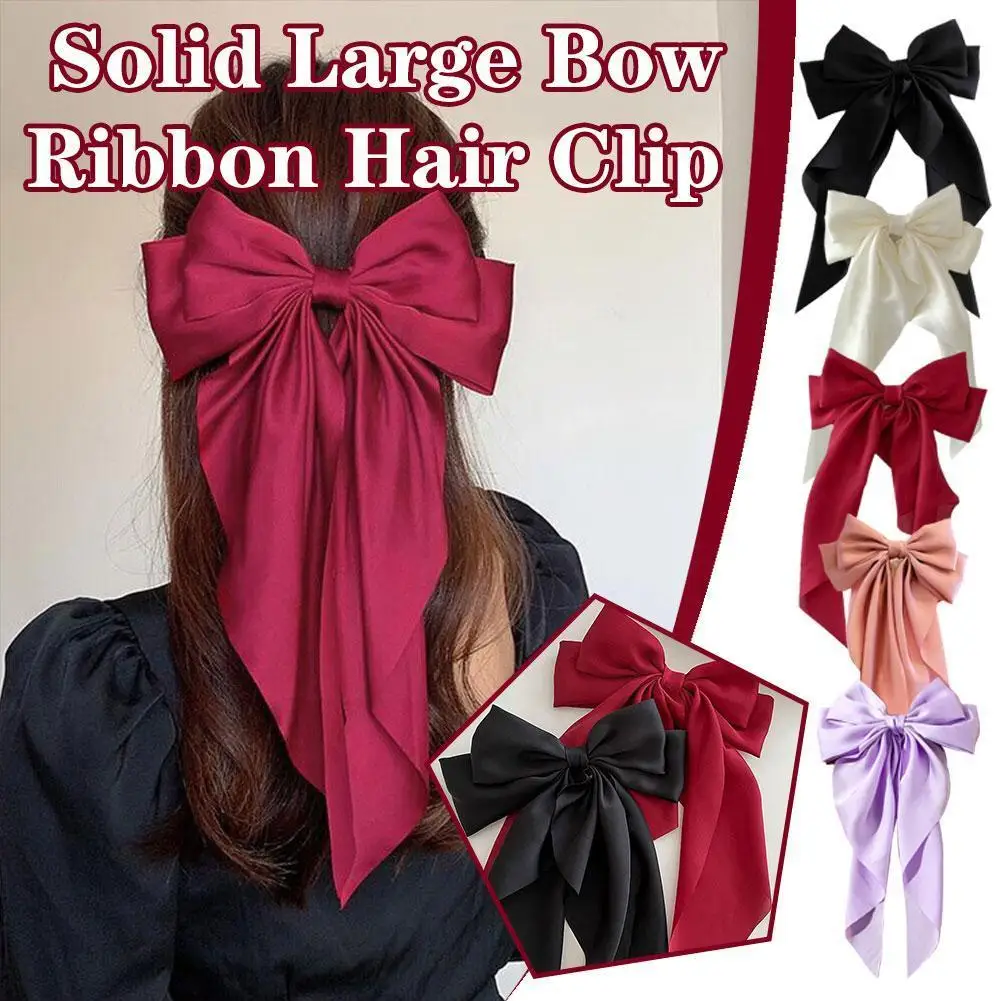 Elegant Sweet Large Bow Ribbon Hair Clip For Girl Headbands Soft Satin Hairpin Hairgrip Fashion Hair Kids Hair Accessories S6Q0
Elegant Sweet Large Bow Ribbon Hair Clip For Girl Headbands Soft Satin Hairpin Hairgrip Fashion Hair Kids Hair Accessories S6Q0