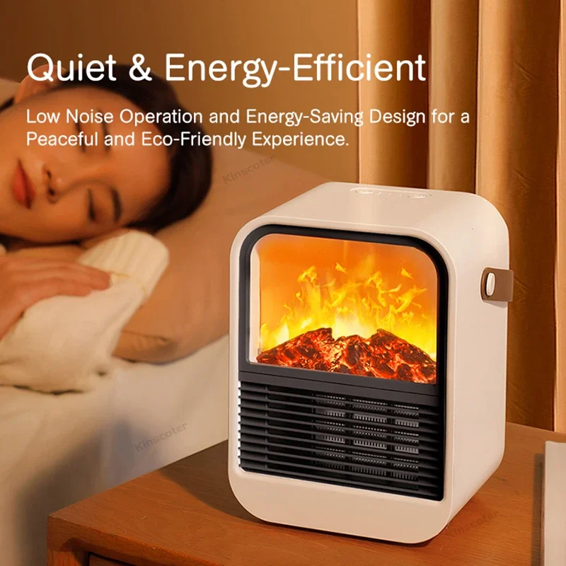 

Fireplace Warm Blower Fan Portable Desktop Household Home Heating Stove Radiator Electric Heater Flame Warmer Machine