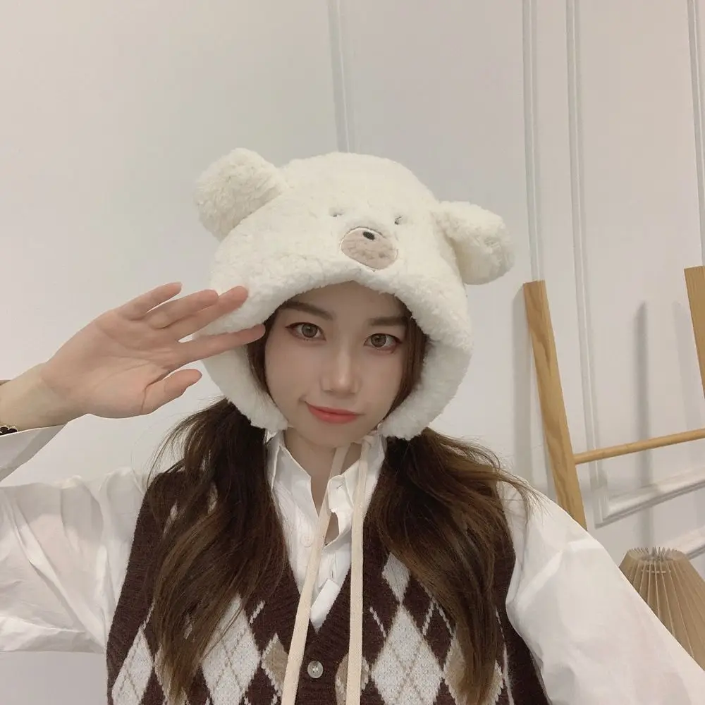 Thicken Windproof Hairball Plush For Girls Lambs Wool Ear Muff Caps Bear Ear Hat Women Bomber Hats
Thicken Windproof Hairball Plush For Girls Lambs Wool Ear Muff Caps Bear Ear Hat Women Bomber Hats