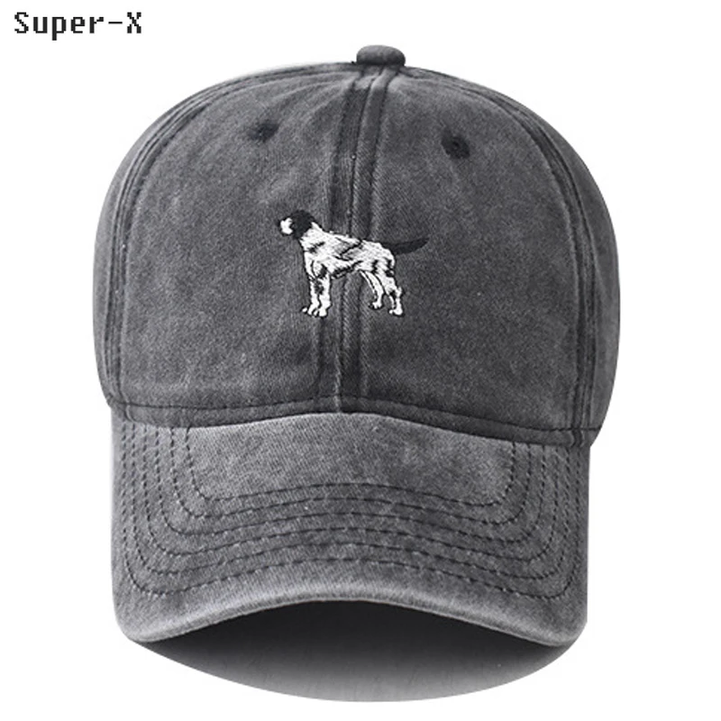 

Animal Dog Embroidery Cute Baseball Cap for Men Women Summer Hats Sun Visor Washed Cotton Soft Trucker Hats