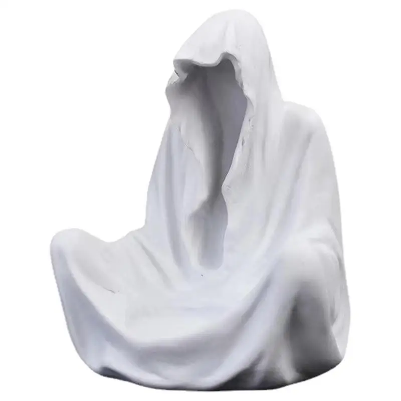 

Wizard Candlestick Creative Faceless Ghost Statue Candle Holder Resin Craft Ornaments Home Decoration for Halloween Party