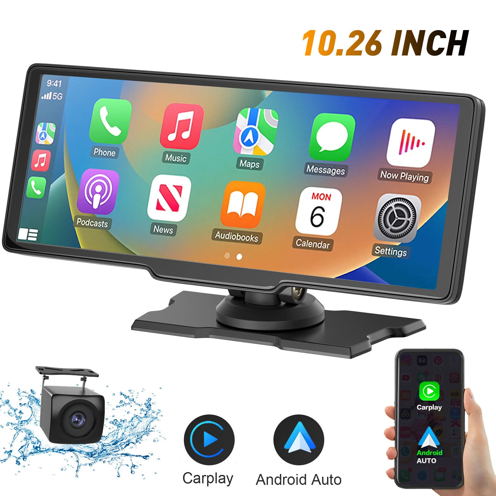 10.26" Car Stereo Radio Multimedia Player DVR CarPlay Android Auto Dashboard ADAS AUX Dash Cam GPS Rear Camera Video Recorder
10.26" Car Stereo Radio Multimedia Player DVR CarPlay Android Auto Dashboard ADAS AUX Dash Cam GPS Rear Camera Video Recorder