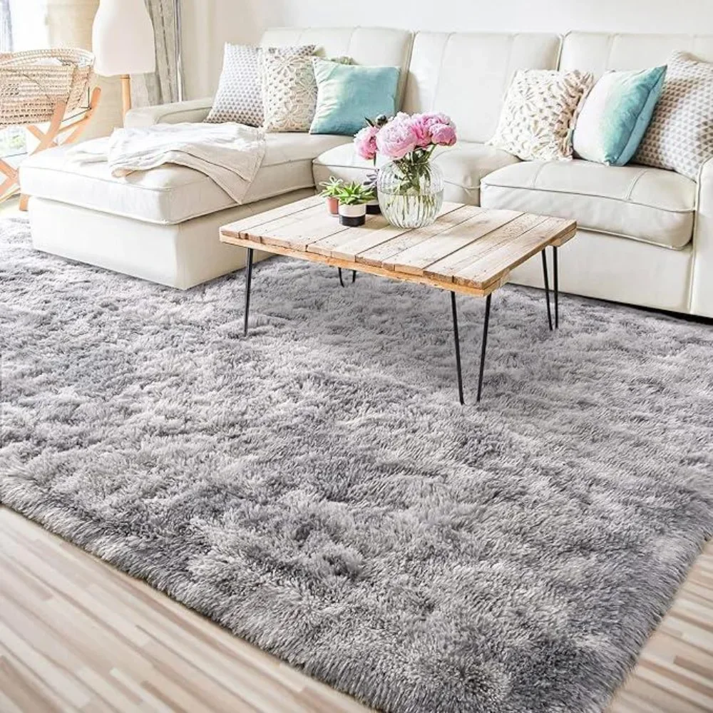 

5x8 Feet Tie-Dye Shaggy Area Rug Fluffy Rugs Carpet Super Soft Rugs for Living Room Shaggy Area Rug Carpet in the Bedroom