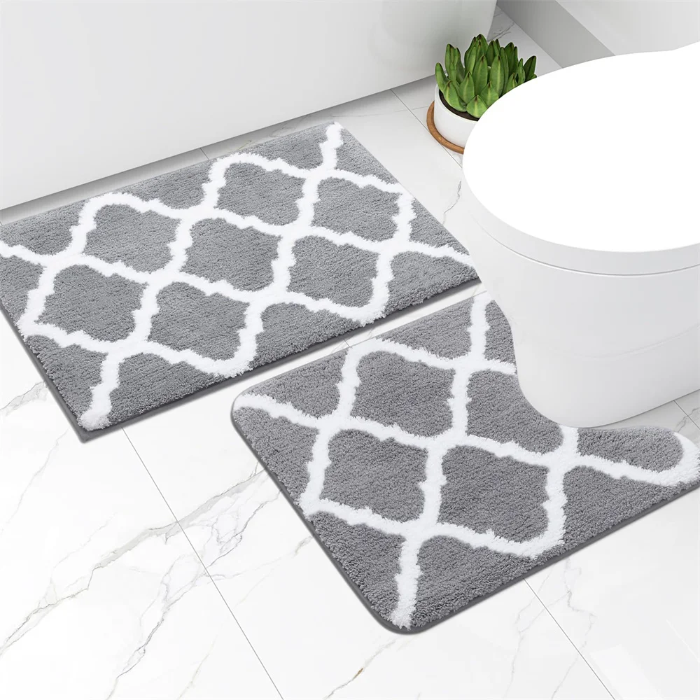 Homaxy Bathroom Rugs Set 2 Pc Microfiber Bath Shower Mat U-Shaped Toilet Rug Machine Wash Dry Non Slip Absorbent Shaggy Bath Rug
Homaxy Bathroom Rugs Set 2 Pc Microfiber Bath Shower Mat U-Shaped Toilet Rug Machine Wash Dry Non Slip Absorbent Shaggy Bath Rug
