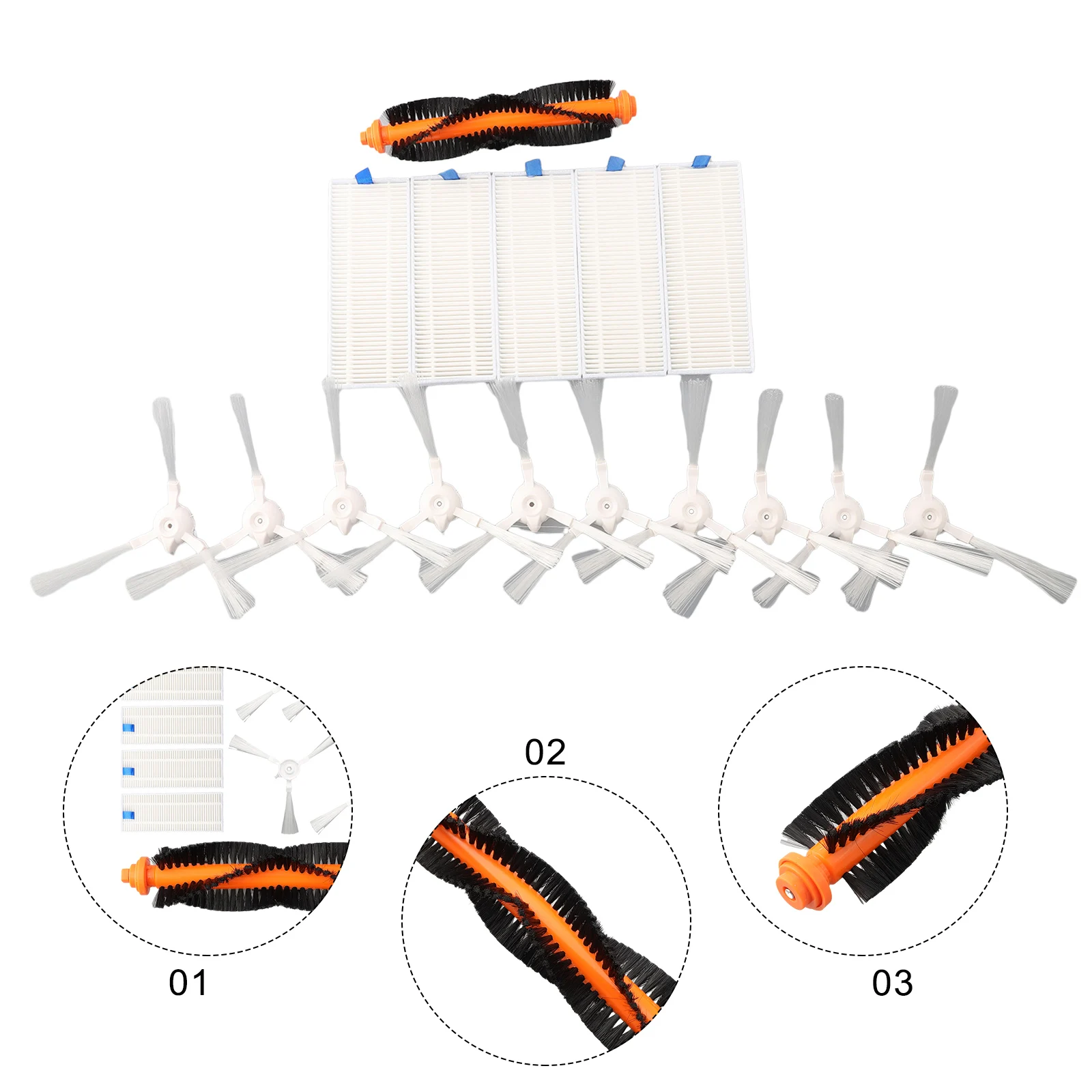 Maintain Cleaning Performance with Side Brushes Filter Kit for Rowenta Explorer 20Series RG687 RR682 RR687 RR688
Maintain Cleaning Performance with Side Brushes Filter Kit for Rowenta Explorer 20Series RG687 RR682 RR687 RR688