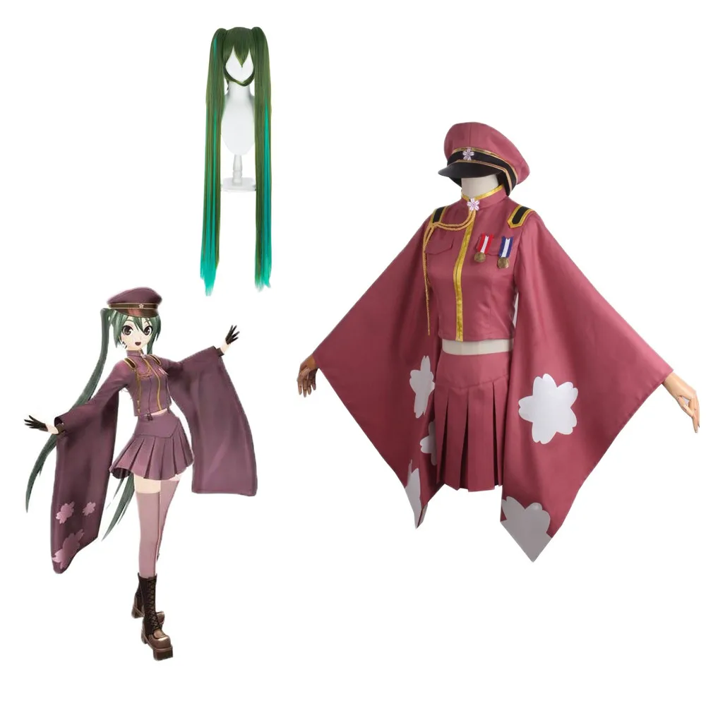 Костюм для косплея аниме Senbonzakura Miku, униформа в стиле Wafuku, темно-зеленая, искусственная кожа, Хэллоуин, топ, юбка, комплект Шляпы
Костюм для косплея аниме Senbonzakura Miku, униформа в стиле Wafuku, темно-зеленая, искусственная кожа, Хэллоуин, топ, юбка, комплект Шляпы