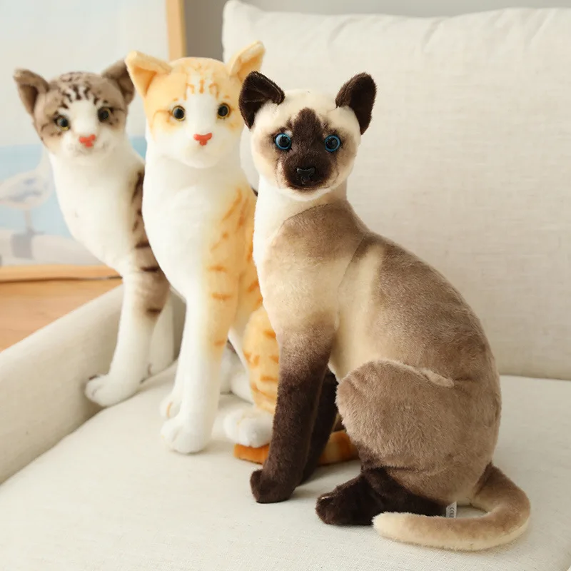 20cm 25cm Stuffed Siame Cats Plush Toy Simulation American Shorthair Cute Cat Pet Toys Lifelike Home Decor Birthday Gift 20cm 25cm Stuffed Siame Cats Plush Toy Simulation American Shorthair Cute Cat Pet Toys Lifelike Home Decor Birthday Gift 
