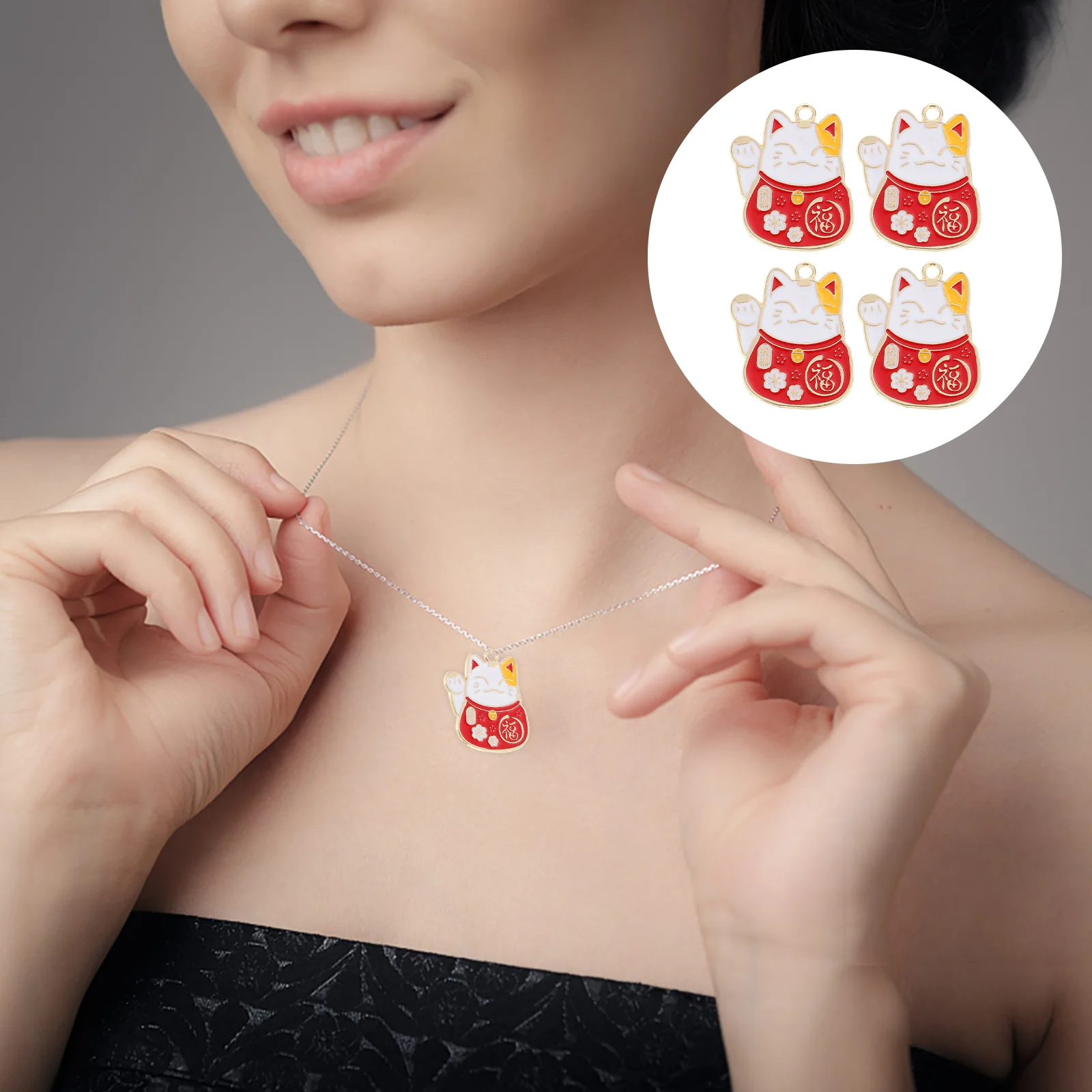 Lucky Cat DIY Material Craft Charms Jewelry Making Key Fob Pendant Keyring Lanyard
Lucky Cat DIY Material Craft Charms Jewelry Making Key Fob Pendant Keyring Lanyard