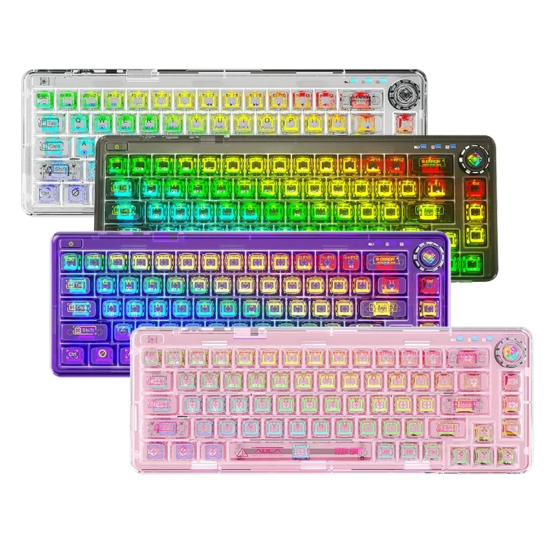 Aula F68 Wireless 3-mode 2.4g Bluetooth Custom Mechanical Keyboard Transparent Case Hot-swapable Gasket Boys Game Tabletop Gift
Aula F68 Wireless 3-mode 2.4g Bluetooth Custom Mechanical Keyboard Transparent Case Hot-swapable Gasket Boys Game Tabletop Gift