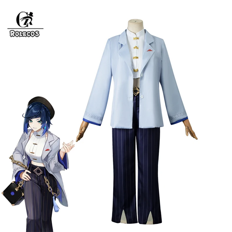ROLECOS Game Genshin Impact And Pizza Hut Yelan Cosplay Costume Halloween Party Outfit Yelan Blue Women Suit Full Set
ROLECOS Game Genshin Impact And Pizza Hut Yelan Cosplay Costume Halloween Party Outfit Yelan Blue Women Suit Full Set