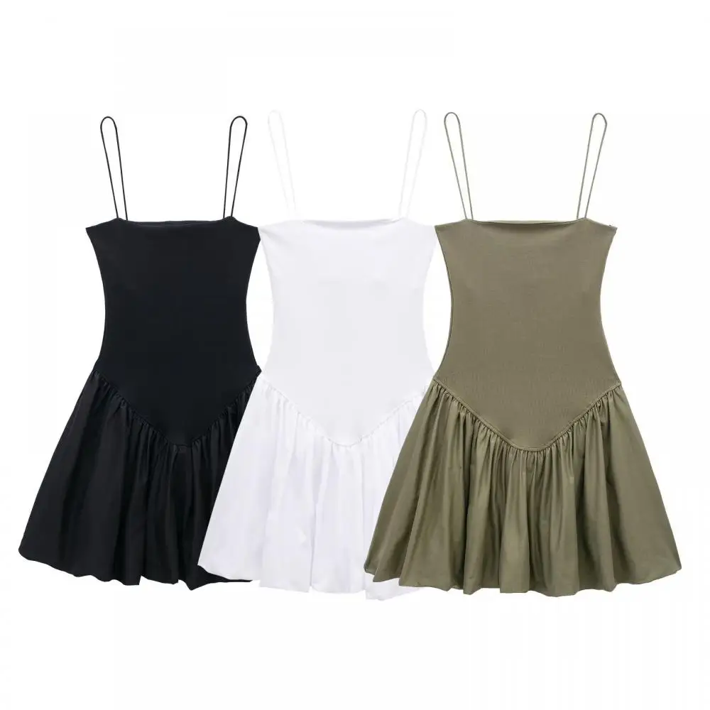 One Shoulder Spaghetti Strap Suspender Mini Dress Solid Sleeveless Mini Dresses Elegant Ballet Style Tube Top Dress Woman Robes
One Shoulder Spaghetti Strap Suspender Mini Dress Solid Sleeveless Mini Dresses Elegant Ballet Style Tube Top Dress Woman Robes