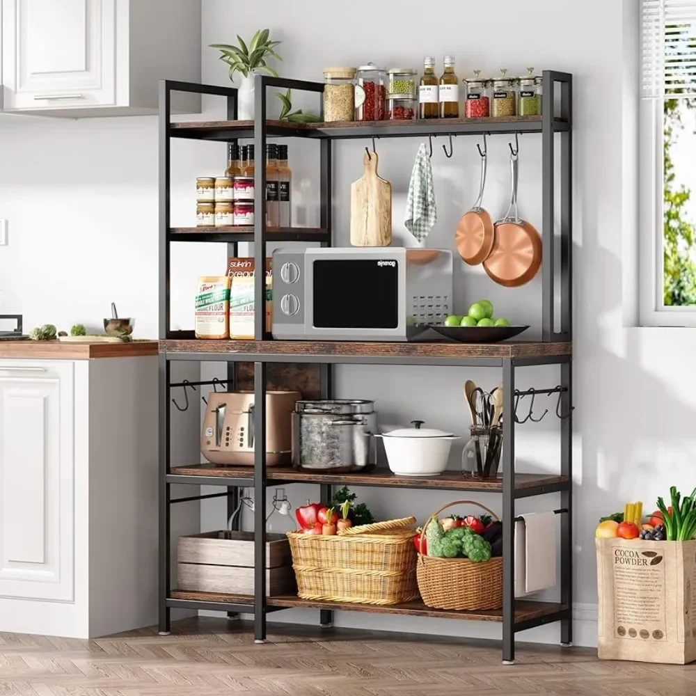 

Organizers Storage Bakers Rack With Storage for Kitchen 43 Inch Wide Large Racks Shelves Things for the Home Gadgets Accessories