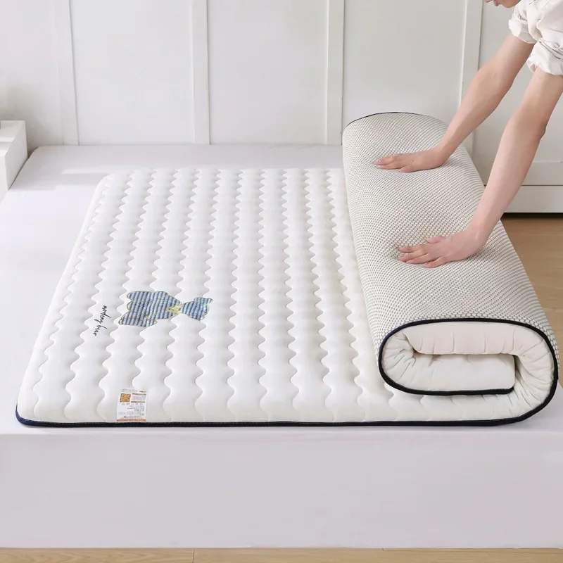

Soft Mattress Topper Double Sponge Mattress for Sleeping Tatami Floor Bedroom Memory Foam Elastic Bed Quilted Pad Furniture