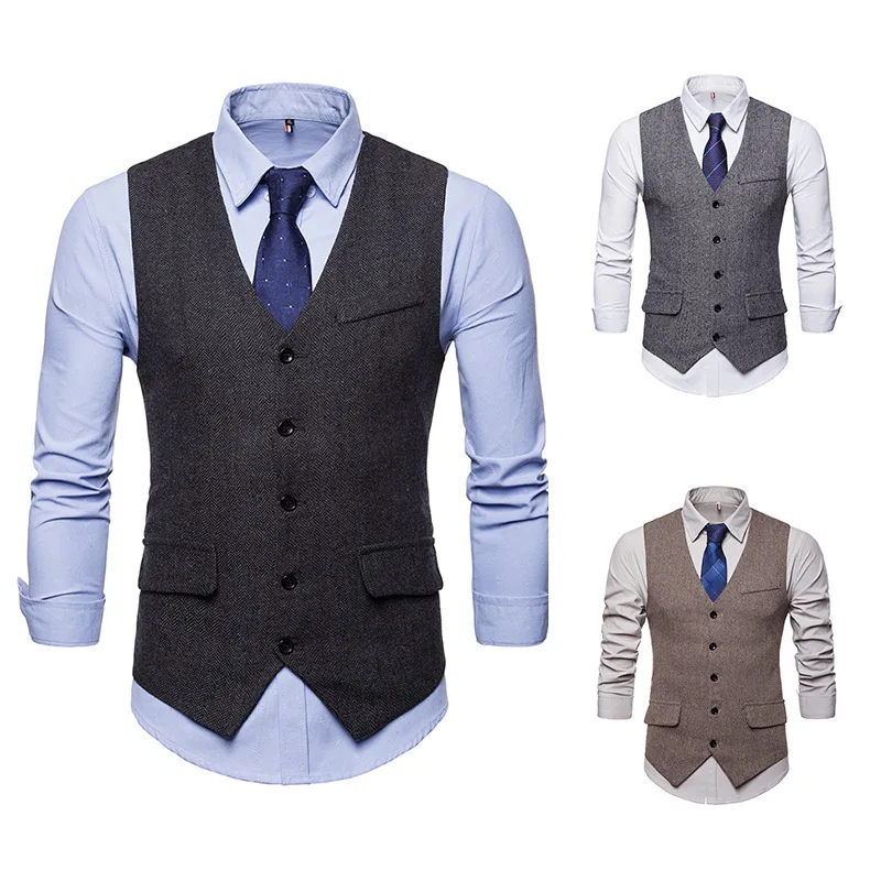 Mens Suit Vests The Four Seasons Grey Khak Black Single Breasted Male Waistcoat Slim Fit Formal Business Casual Vest Veste Homme
Mens Suit Vests The Four Seasons Grey Khak Black Single Breasted Male Waistcoat Slim Fit Formal Business Casual Vest Veste Homme