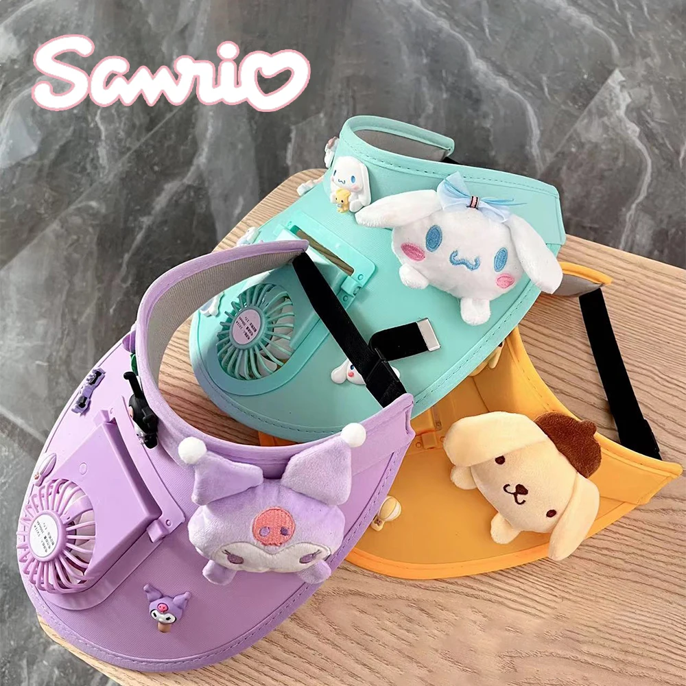 Cute Sanrio Kuromi Cartoon Sunscreen Hat Summer UV Protection with Fan Hat Shading My Melody Cinnamoroll for Outdoor Shading
Cute Sanrio Kuromi Cartoon Sunscreen Hat Summer UV Protection with Fan Hat Shading My Melody Cinnamoroll for Outdoor Shading