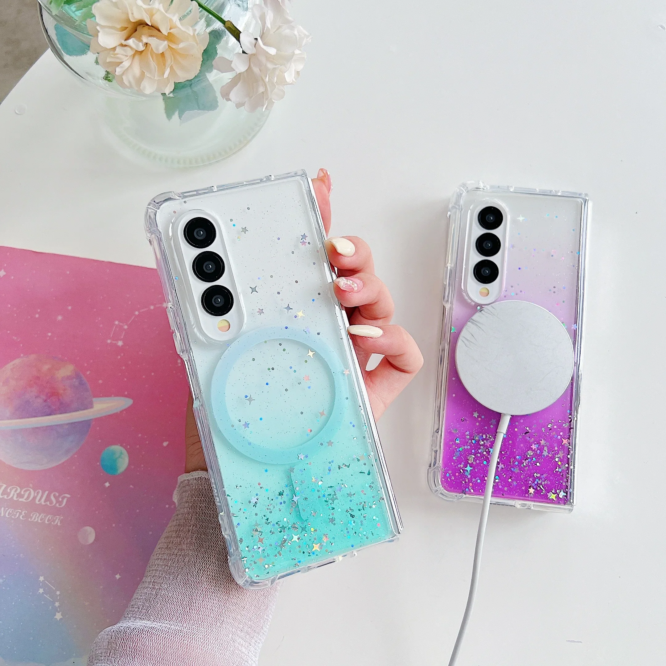 For Samsung Galaxy Z Fold 5 4 3 5G Magsafe Case Glitter Magnetic Wireless Charging Transparent Shockproof Back Case Accessories
For Samsung Galaxy Z Fold 5 4 3 5G Magsafe Case Glitter Magnetic Wireless Charging Transparent Shockproof Back Case Accessories