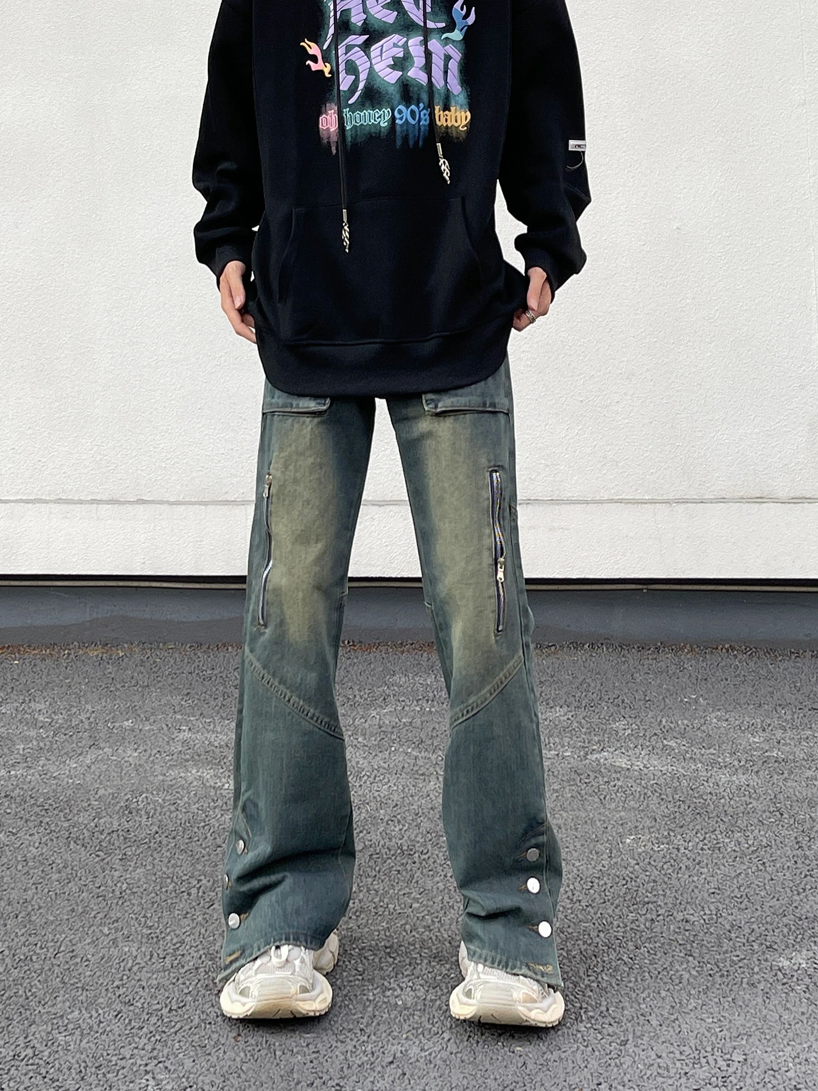 High Street American Vintage Wash Button Spliced Jeans Men's Loose Straight Tube Workwear Harajuku Punk Pants
High Street American Vintage Wash Button Spliced Jeans Men's Loose Straight Tube Workwear Harajuku Punk Pants