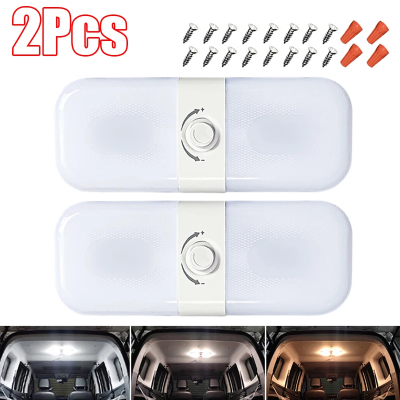 2Pcs 12-24V RV Light 3 Colors Stepless Dimmable Brightness Adjustable Automobile Lamp Trailer Ceiling Lighting Tool Accessory
2Pcs 12-24V RV Light 3 Colors Stepless Dimmable Brightness Adjustable Automobile Lamp Trailer Ceiling Lighting Tool Accessory