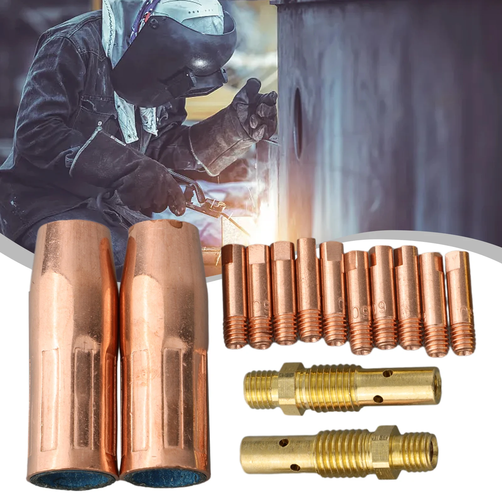 14 Pcs MIG Welding Kit Solder Iron For Welding Equipment Gas Diffuser Nozzle Torch Nozzle Accessories Anti-aging
14 Pcs MIG Welding Kit Solder Iron For Welding Equipment Gas Diffuser Nozzle Torch Nozzle Accessories Anti-aging