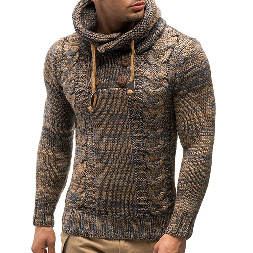 Men Autumn Winter Warm Thickened Slim Knitted Hoodie Long Sleeve Jacket Turtleneck Pullover Solid Casual Men's Sweater Hooded
Men Autumn Winter Warm Thickened Slim Knitted Hoodie Long Sleeve Jacket Turtleneck Pullover Solid Casual Men's Sweater Hooded