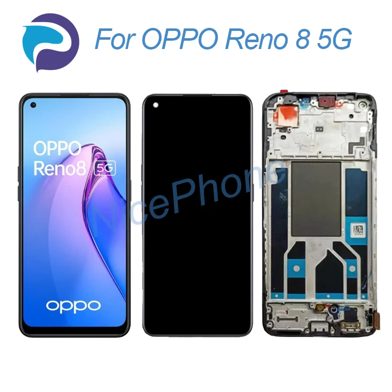 

Для OPPO Reno 8 5G ЖК-экран + сенсорный дигитайзер дисплей 2400*1080 CPH2359 Reno 8 5G ЖК-экран дисплей