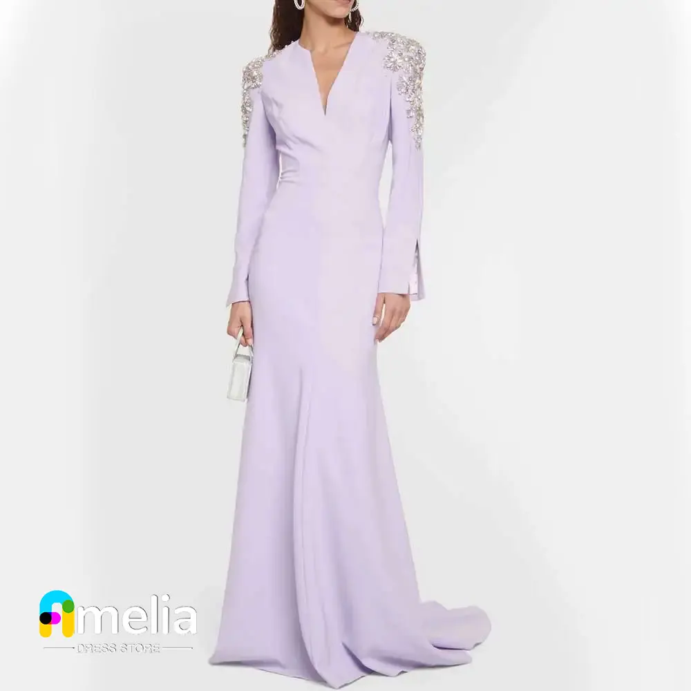 Amelia V-Neck Prom Dress Floor Length Long Sleeves Evening Dress With Summer Women Wedding Party Formal Gowns Arabia
Amelia V-Neck Prom Dress Floor Length Long Sleeves Evening Dress With Summer Women Wedding Party Formal Gowns Arabia