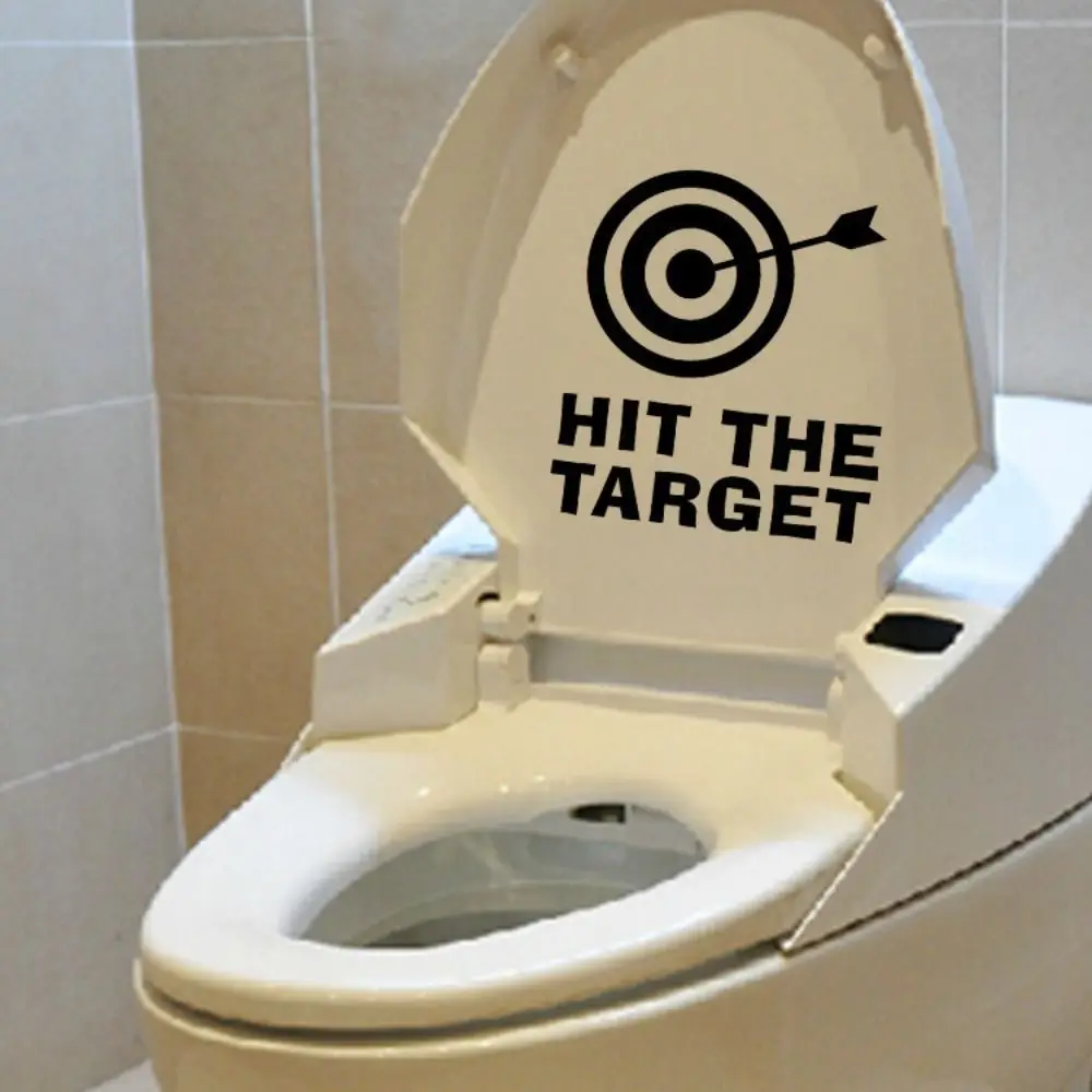 

Removable Target Toilet Stickers Hit the Target Waterproof PVC Toilet Stickers PVC Long-lasting Bathroom Wall Stickers Home