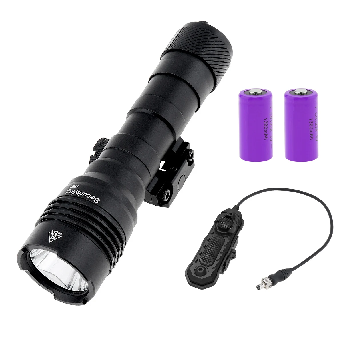 SecurityIng Tactical Torch TF01 SST40 LED 1000LM Tactical Flashlight with Remote Pressure Switch and 2pcs CR123A Primary Battery
SecurityIng Tactical Torch TF01 SST40 LED 1000LM Tactical Flashlight with Remote Pressure Switch and 2pcs CR123A Primary Battery