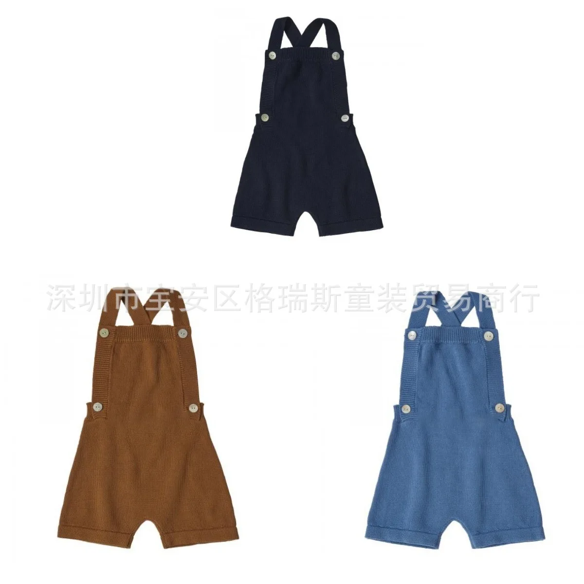 

Jenny&Dave Hot selling 24 spring/summer new Danish children's clothing for boys and girls, baby knitted solid color high waisted