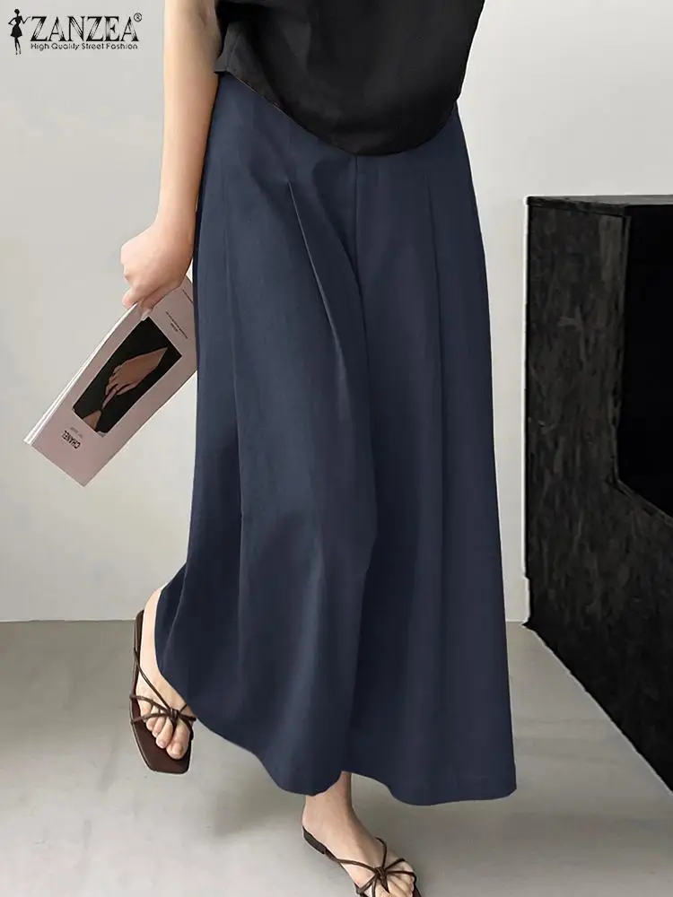 Autumn Long Pants ZANZEA Fashion Women Wide Leg Trousers Elegant Solid Work OL Pantalon Female Loose Flare Palazzo Oversize
Autumn Long Pants ZANZEA Fashion Women Wide Leg Trousers Elegant Solid Work OL Pantalon Female Loose Flare Palazzo Oversize